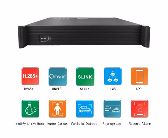 Système de sécurité CCTV en temps réel complet Fsan H. 265 64CH 4 HDD 4K 8MP NVR enregistreur vidéo