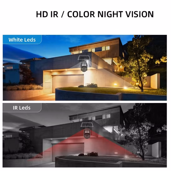 Caméra sans fil solaire extérieure de réverbère d'énergie de WiFi de carte SIM de 4G GSM avec le panneau solaire